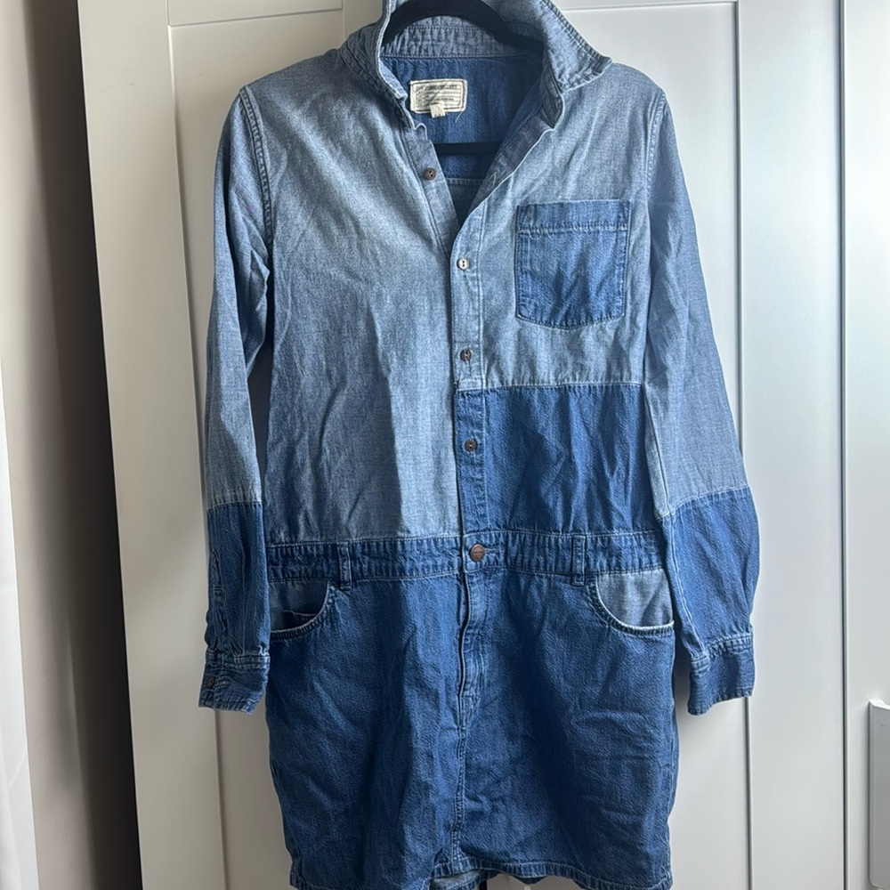 Current/ Elliot Denim Block Long Sleeve Dress Juniors 3